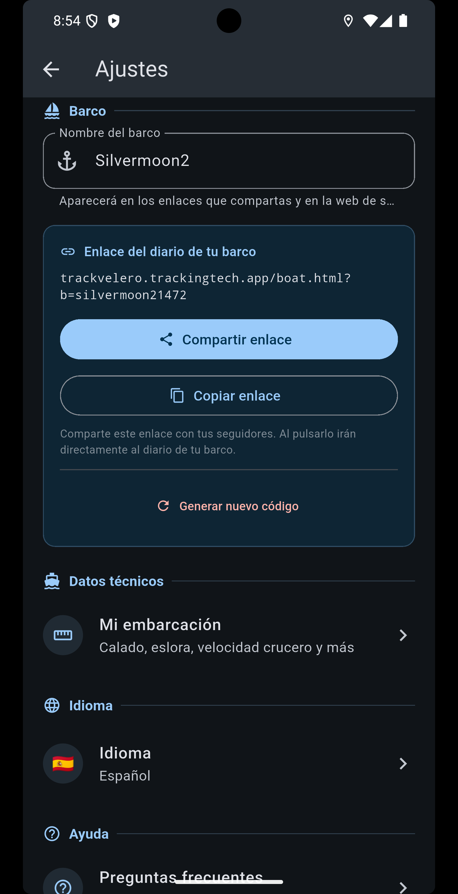 Panel de control